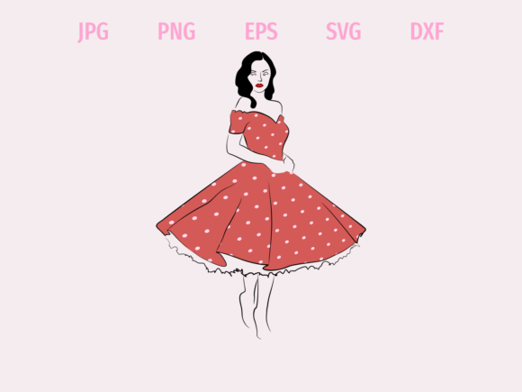 Download Vintage Dress Girl Minimalistic Art - Premium Resources