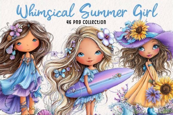 Download Whimsical Summer Girl Clipart - Premium Resources