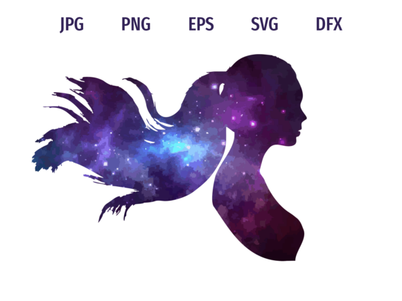 Download Galaxy Girl Face Silhouette - Premium Resources