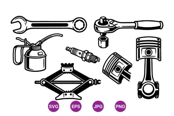 Download Vintage Auto Repair Tools Clipart - Repair Collection