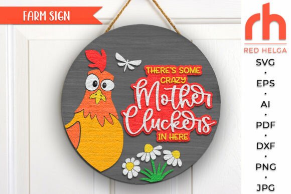 Download Mother Clucker Door Sign, Chicken Hanger - Chic Collection