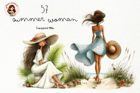 Download Summer Woman PNG Clipart Bundle - Woman Collection